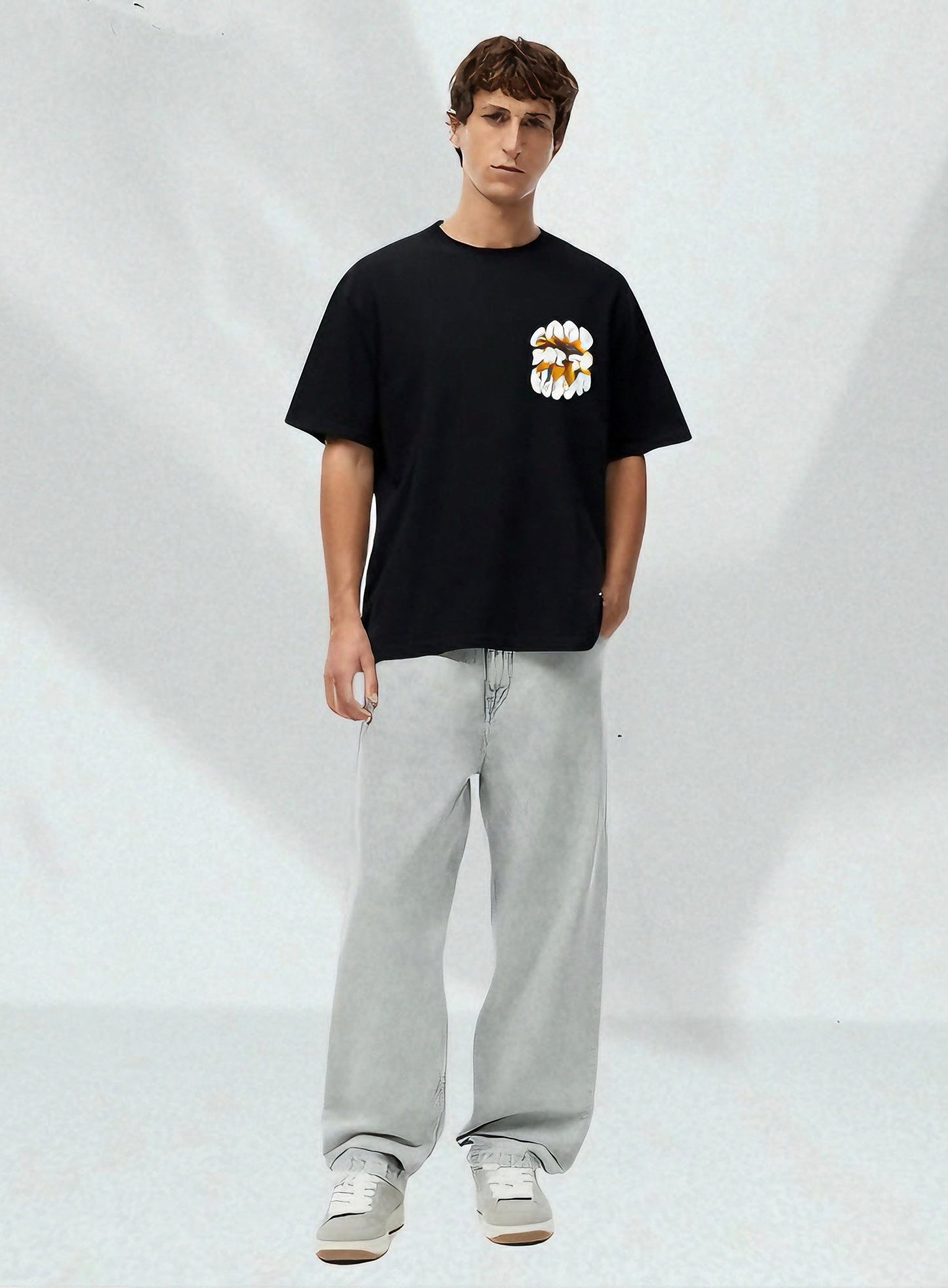 Men Good day to Bloom Printed Oversized Tshirt