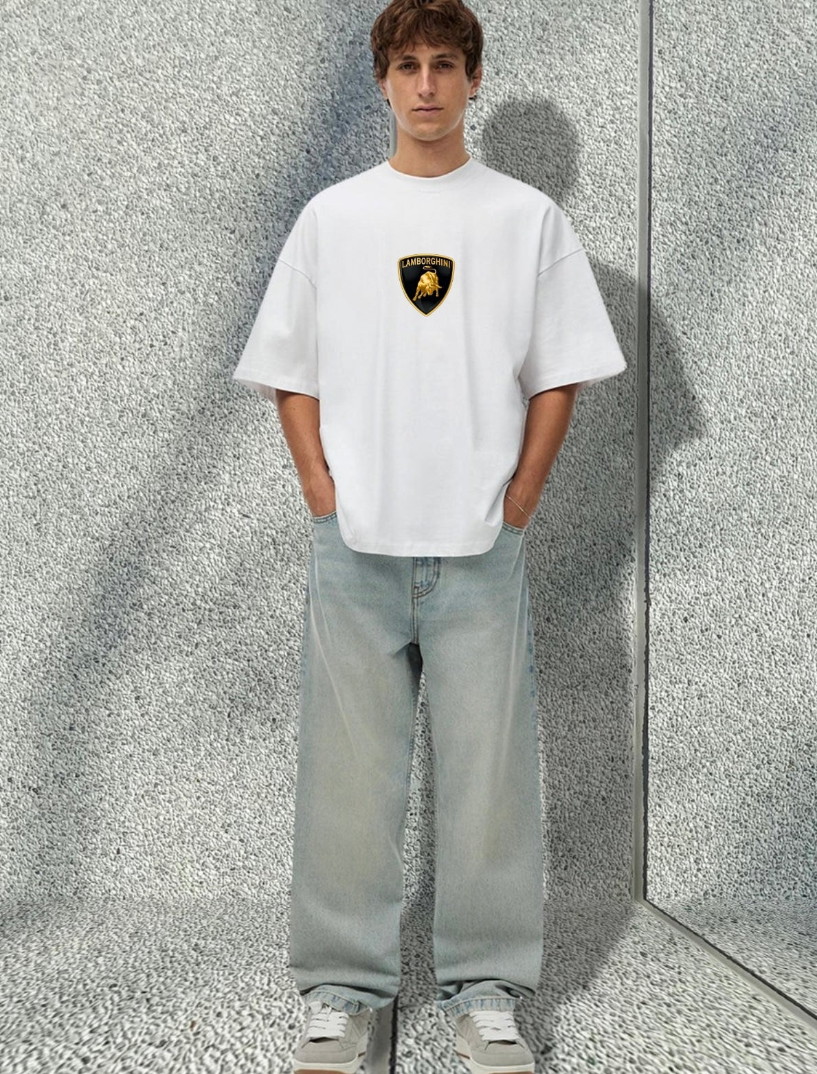 Men's Lamborghini Printed OverSized Tshirt