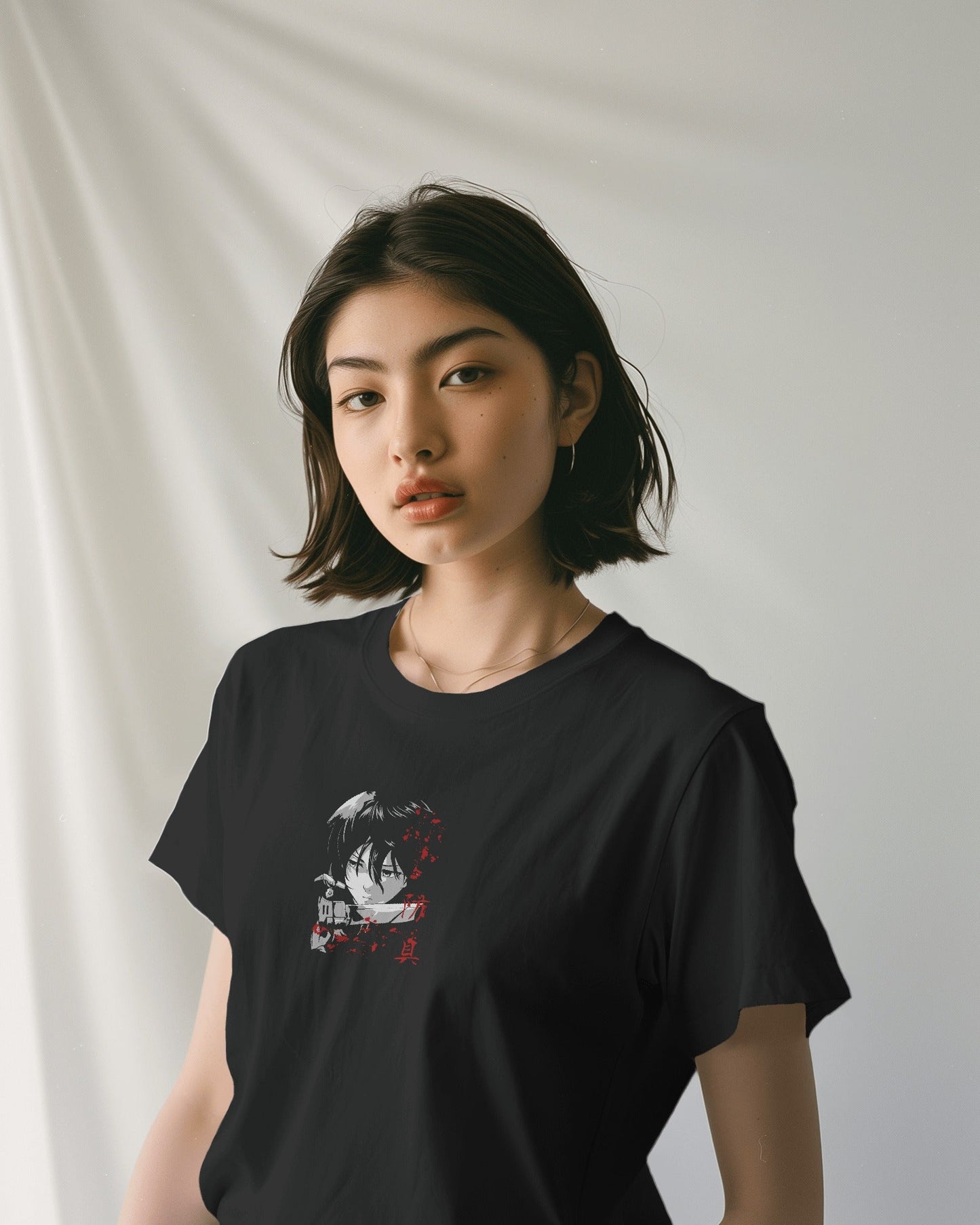 Women's Anime Printed Oversized Tshirt