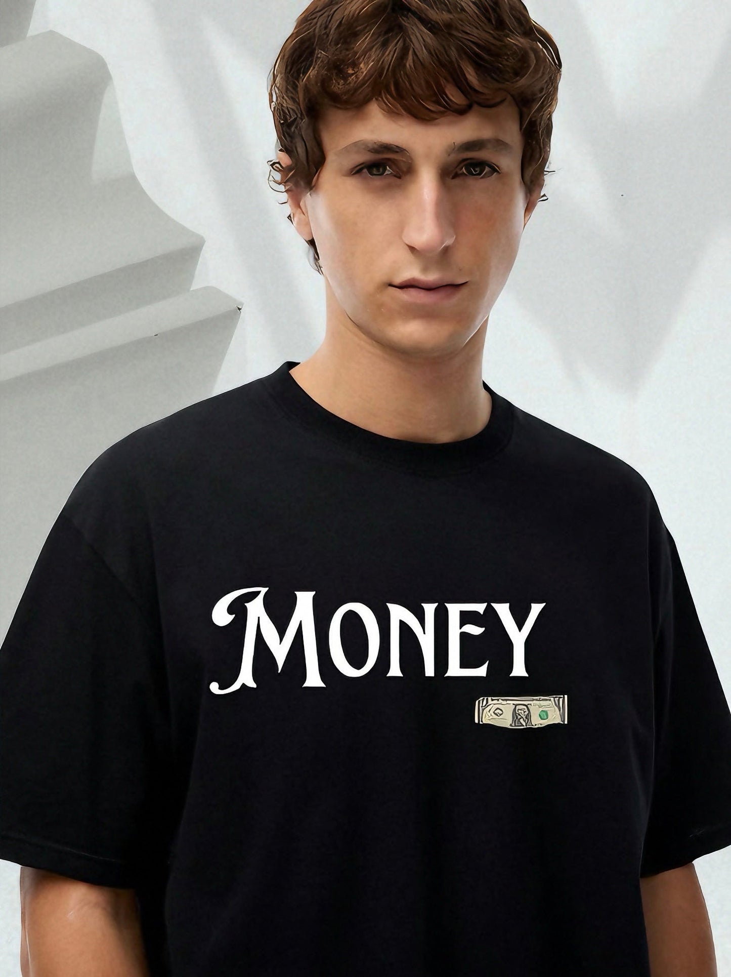 Men Money speaks Printed Oversized Tshirt