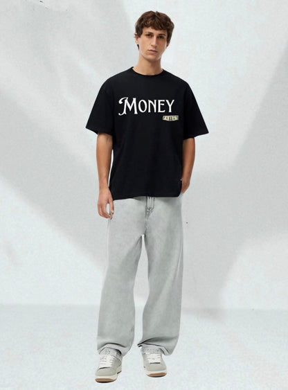 Men Money speaks Printed Oversized Tshirt