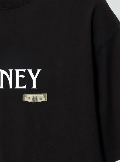 Men Money speaks Printed Oversized Tshirt
