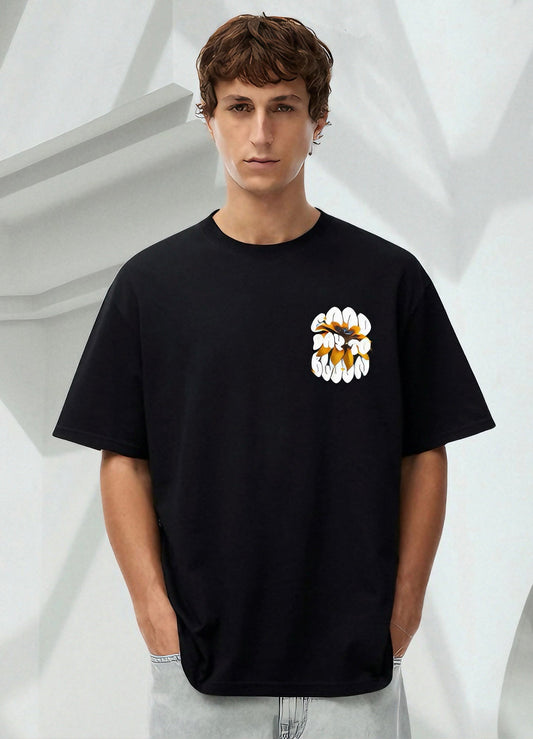 Men  Good day to Bloom Printed Oversized Tshirt