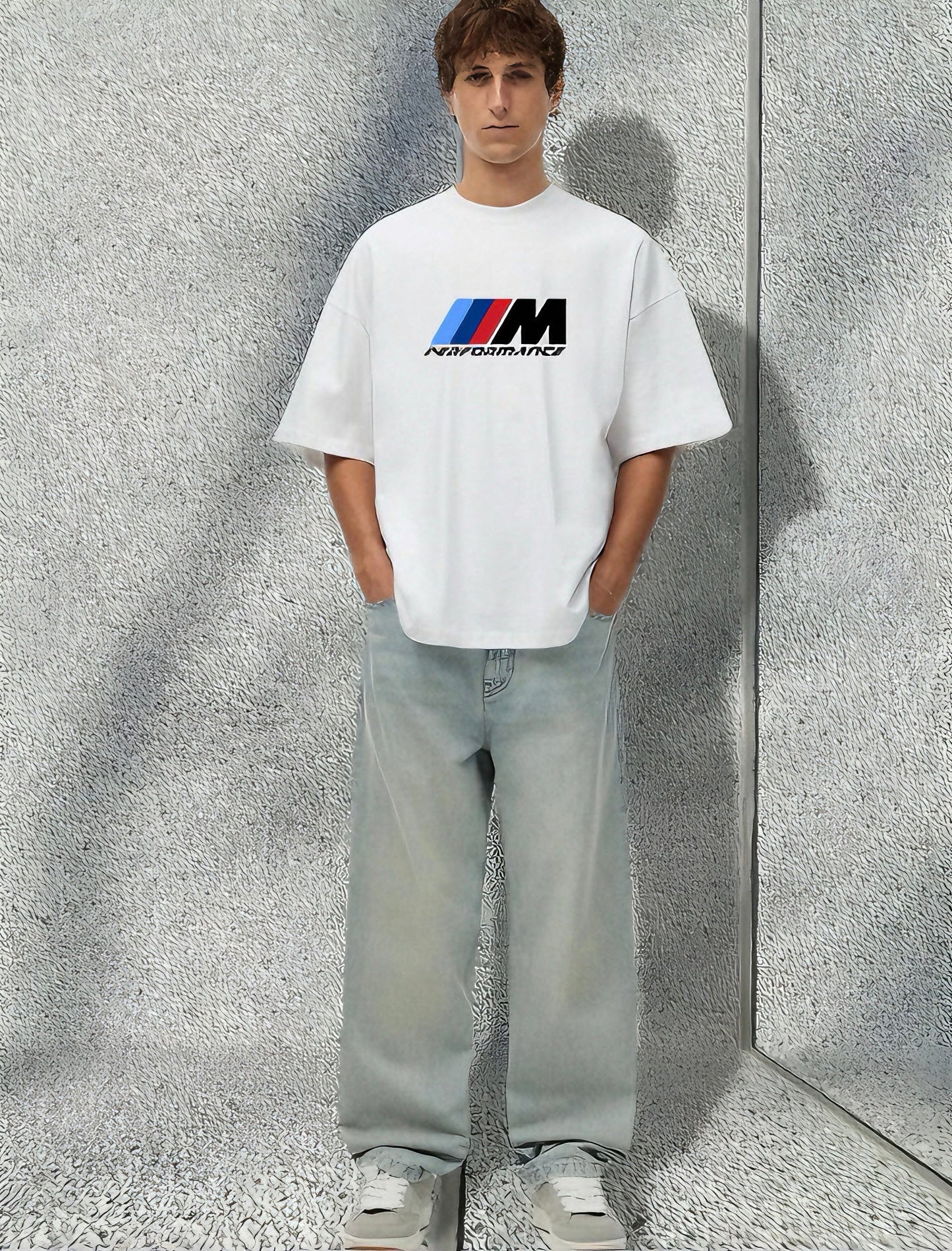 Men BMW Printed Oversized Tshirt