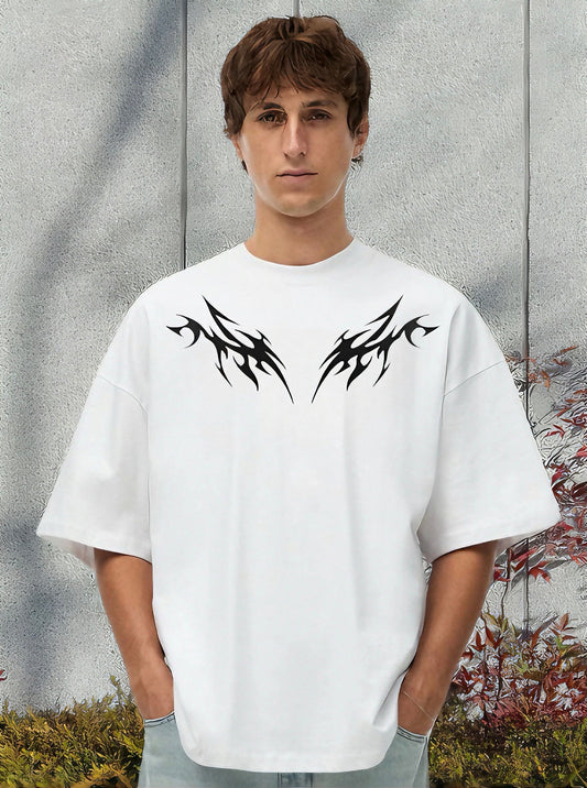 Men Wings  Printed Oversized Tshirt