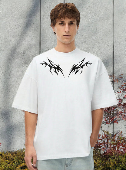 Men Wings  Printed Oversized Tshirt