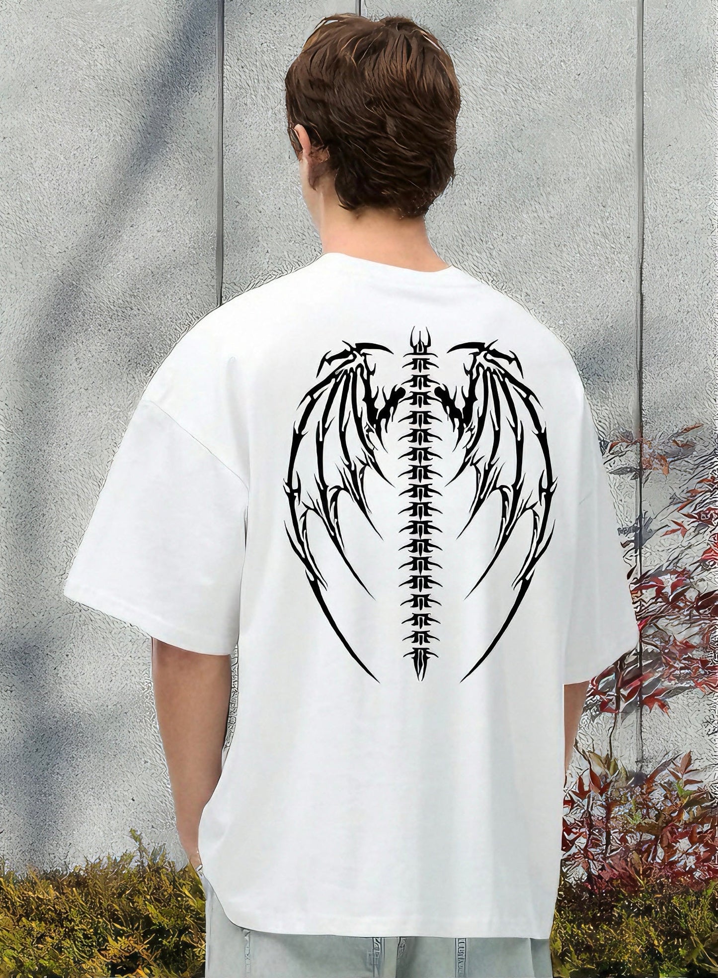 Men Wings  Printed Oversized Tshirt