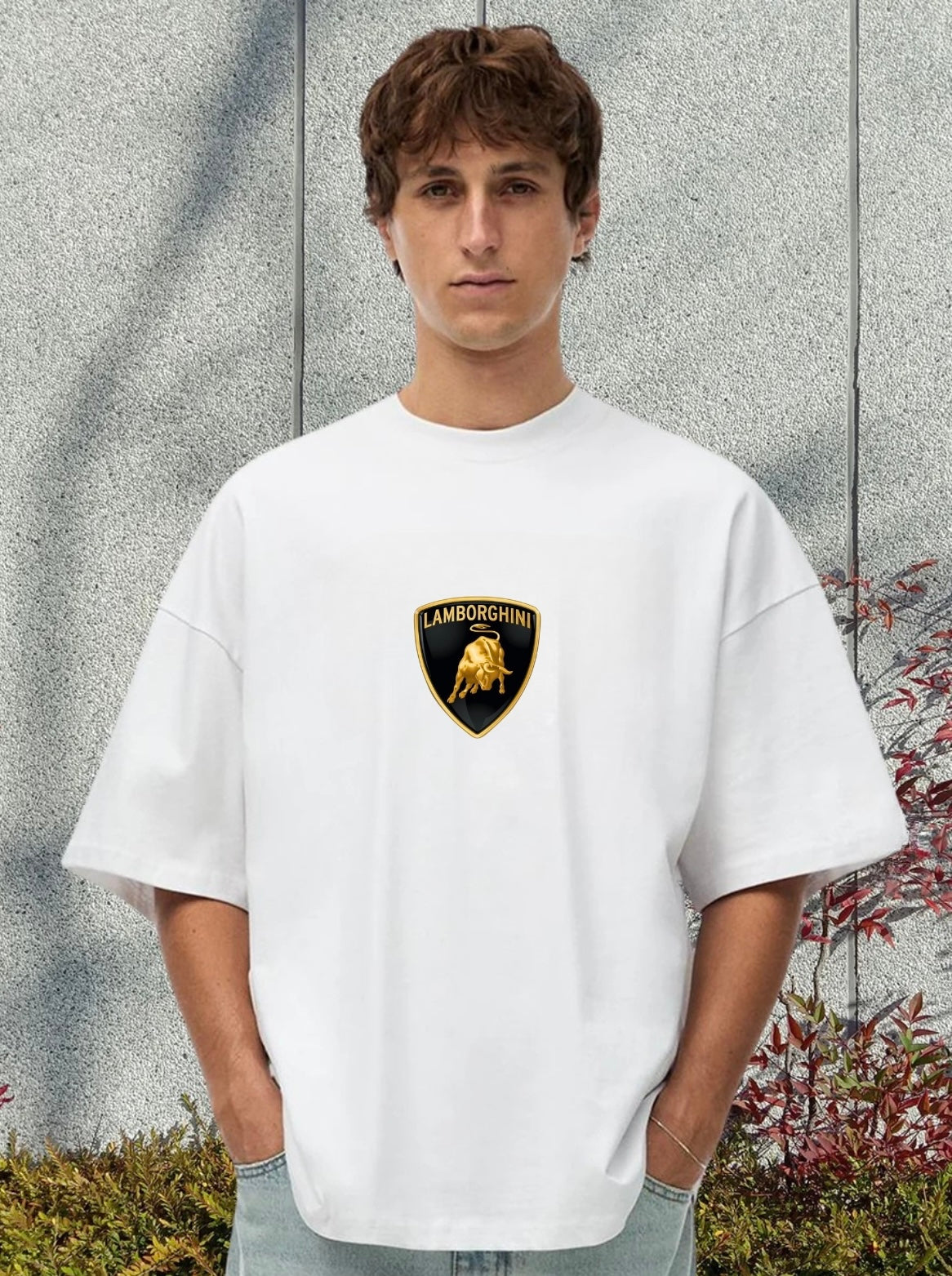 Men's Lamborghini Printed OverSized Tshirt