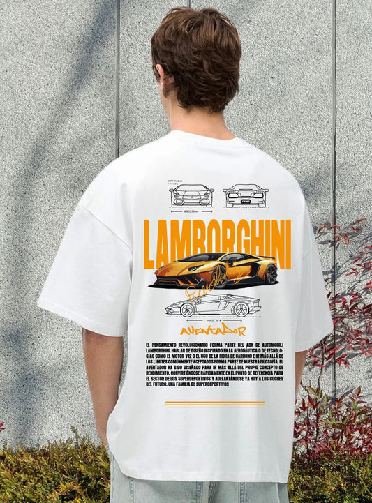 Men's Lamborghini Printed OverSized Tshirt