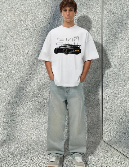 Men's Porsche  911 Printed OverSized Tshirt