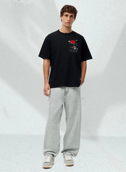 Men's Car Printed OverSized Tshirt
