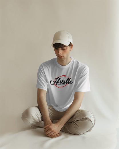 Men's Hustle Printed Oversized Tshirt